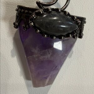 Purple Amethyst Pendant Necklace